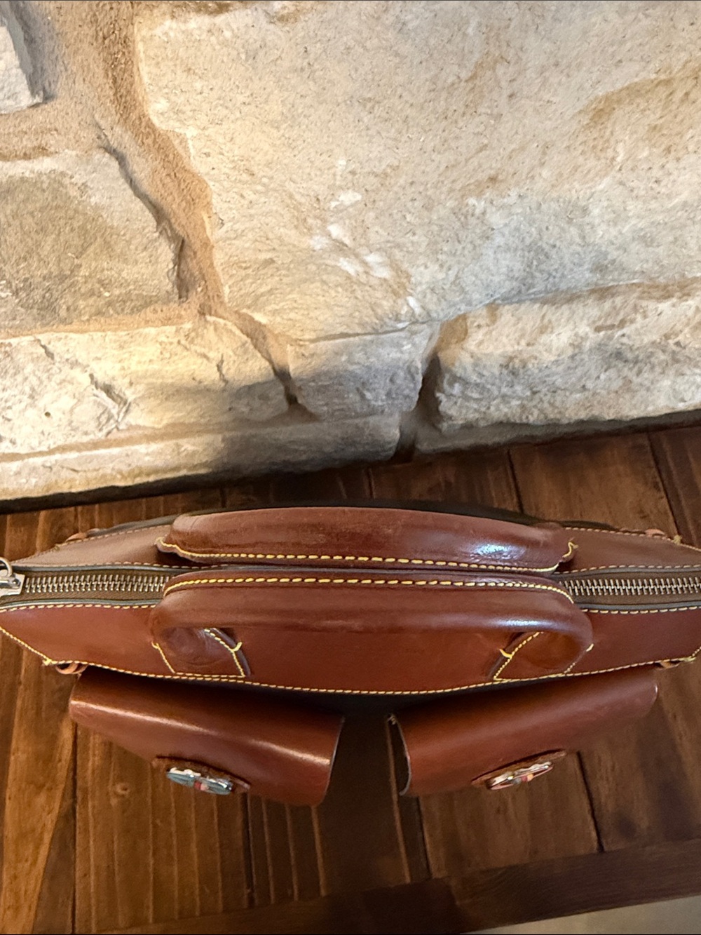 Dooney & Bourke vintage black/brown/sand Q3 Bolero Bag - Picture 8 of 13